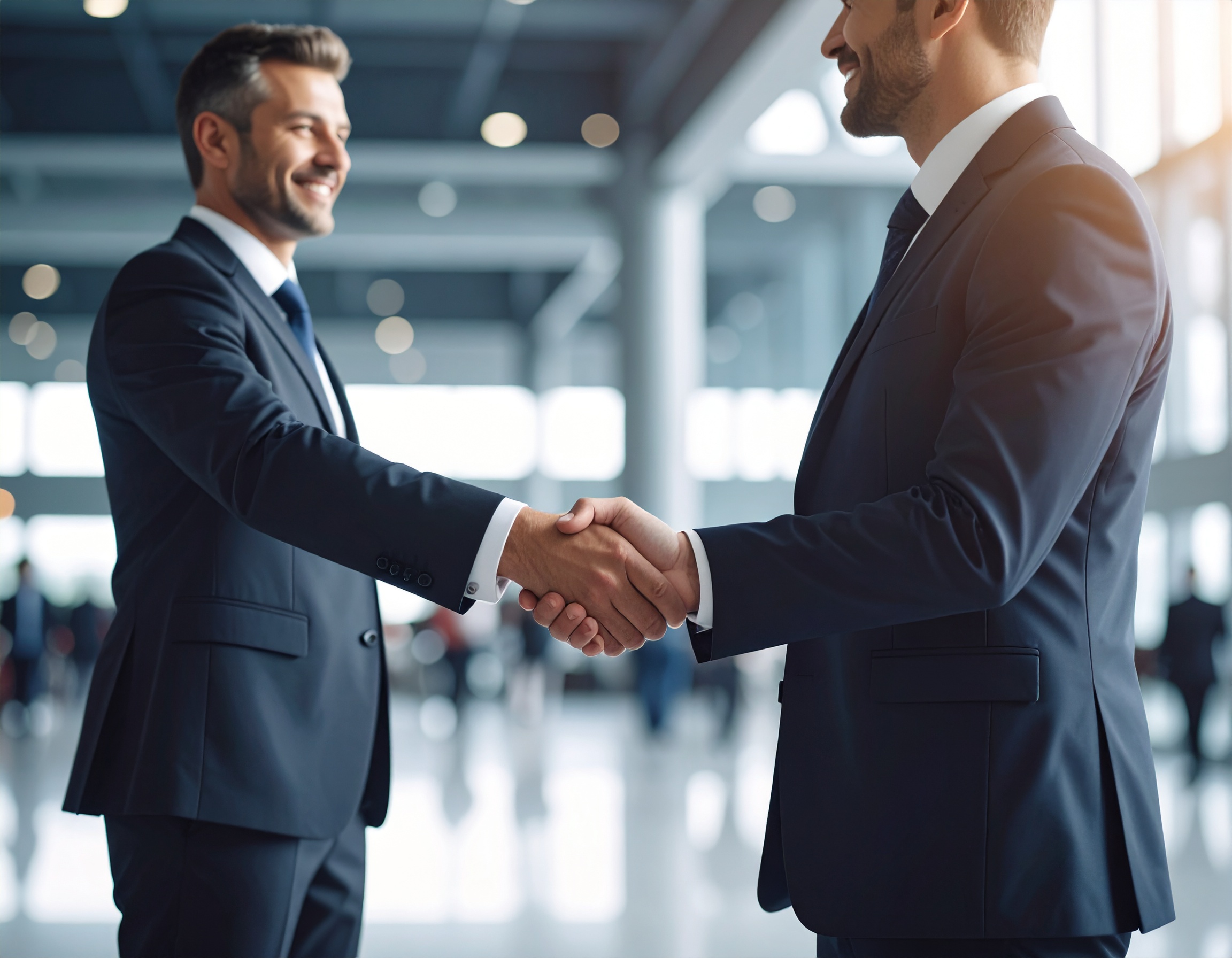 firefly_show-business-person-male---shaking-hands-with-customer-and-both-a-happy-758314 BEAM Automation | 3 CRM Hacks to Drive Sales This Week Without New Leads